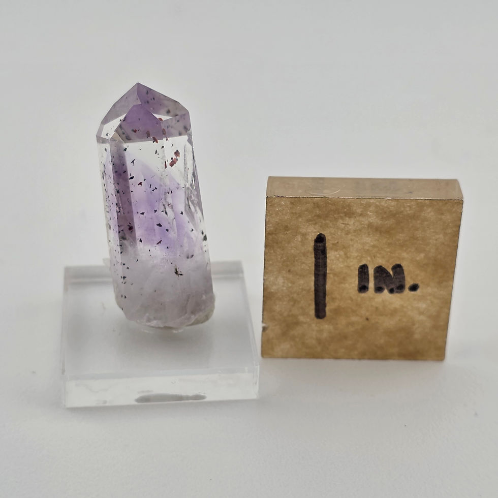 Thumbnail: Amethyst with Hematite Inclusions, Gobobseb Mtn. - Lilac Zoning and High Clarity