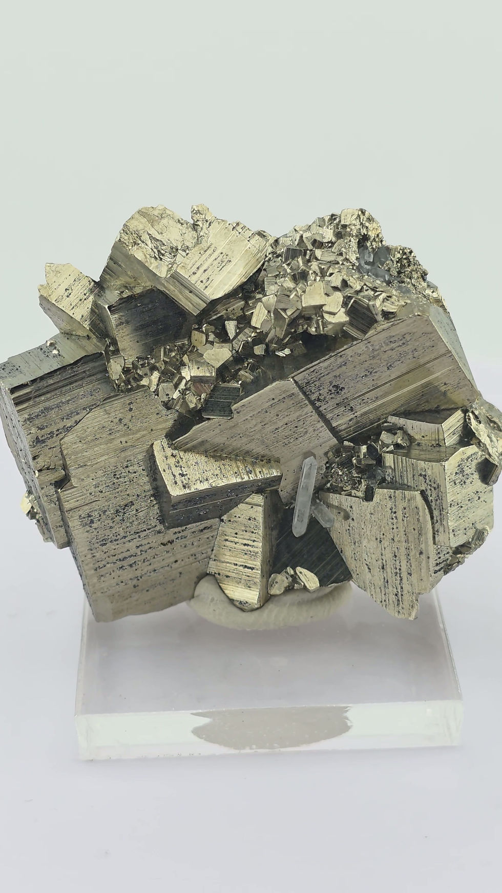 Thumbnail: Pyrite, Quartz, Sphalerite - Cute Doubly Terminated Quartz - High Aesthetic