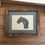 Thumbnail: Beautiful Friesian horse on canvas in rustic wood frame