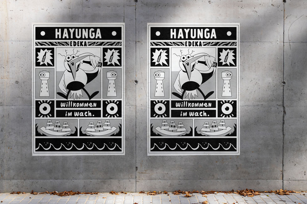 fritz-kola, grafik design, Plakat wilkommen im wach, hello spray studio