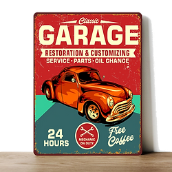 Classic Garage Metal Sign