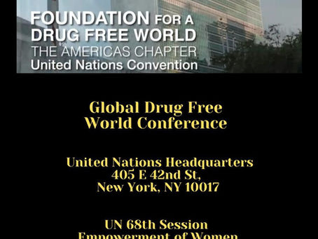 Dr. Cashenna A. Cross Represents CIFC at Global Drug-Free World Conference at the United Nations