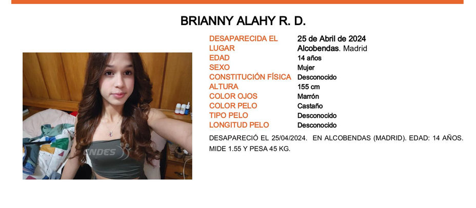 Buscan a una menor de 14 años desaparecida en Alcobendas