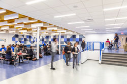 Connector Building's Lower Level Cafeteria