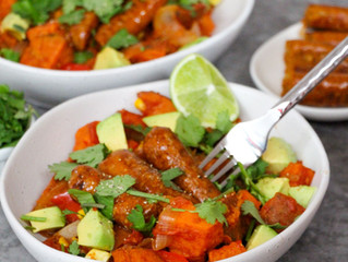 SPICY SWEET POTATO CHILLI FT OUR SAUSAGES