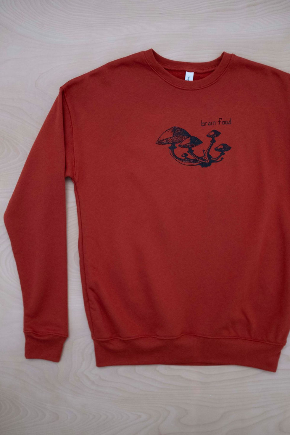 Thumbnail: Brain Food Sweatshirt - Brick Red Orange
