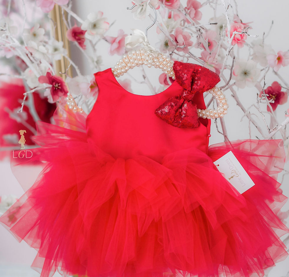 Miniatura: Vestido Gala de tull en tonos rojos