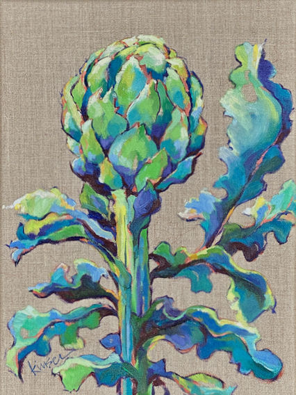 Artichoke in the garden.
