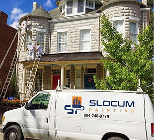 slocum van in front of house