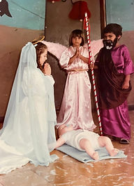 Actividad Navideña, pesebre en vivo 1987, Escuela Holanda