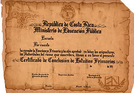 Antiguo certificado Escuela El Carmen, 195-
