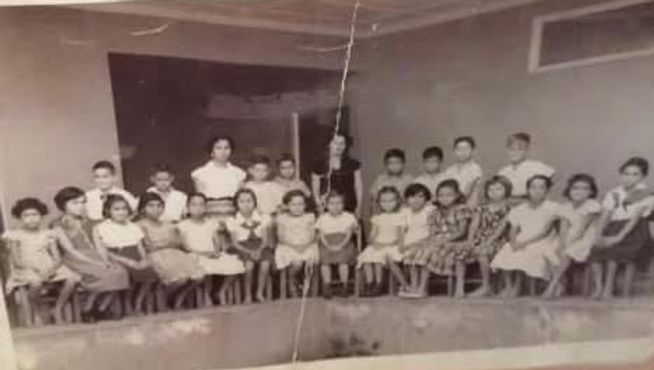Primer grado,  1955. Escuela El Carmen.