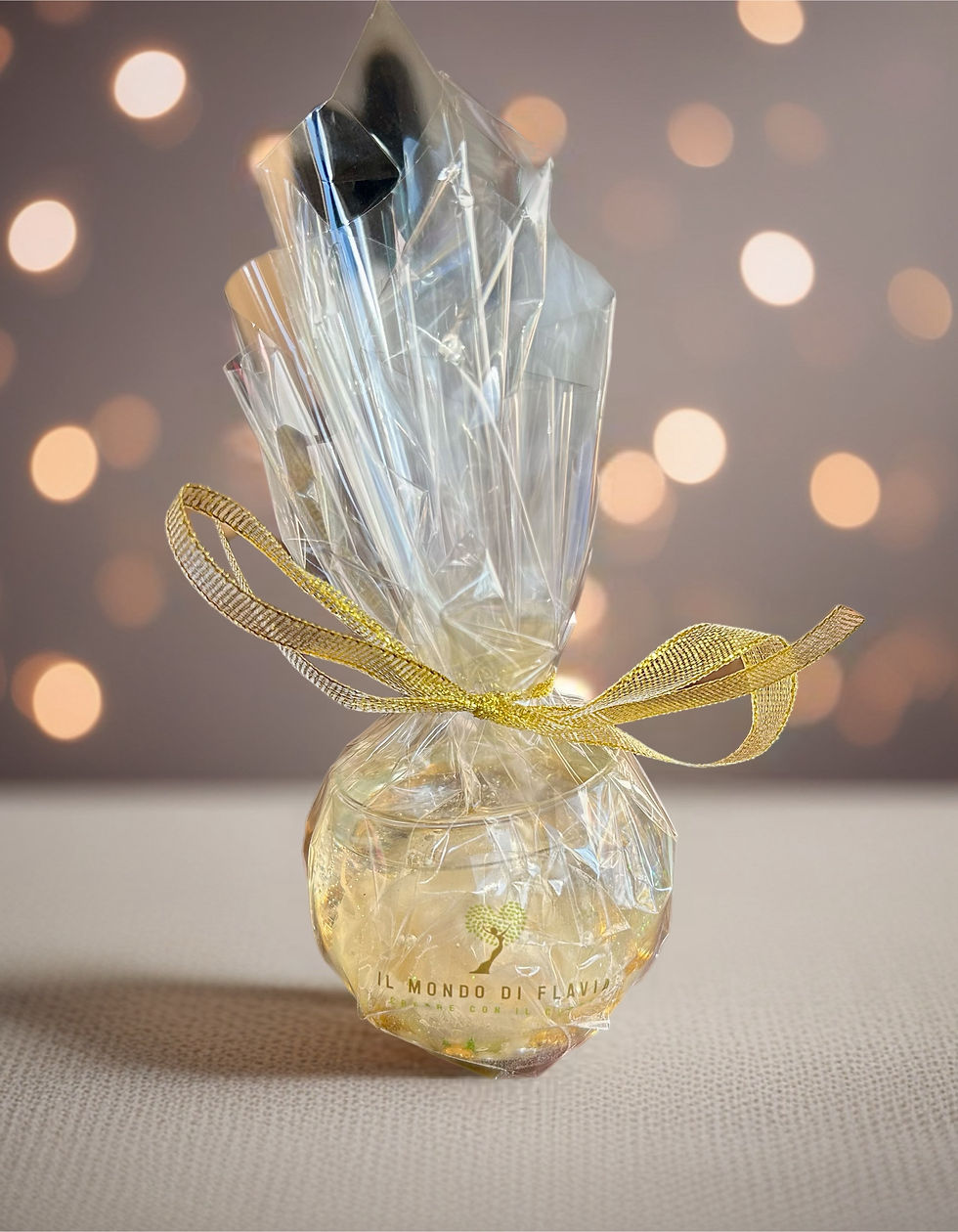 Candela artigianale trasparente