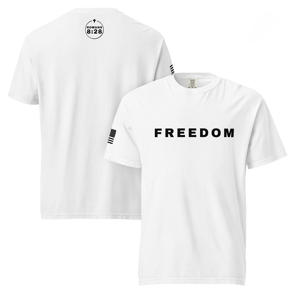 Thumbnail: Freedom Romans 8:28 American Shirt | Wear Red for Charlie Unisex T-Shirt