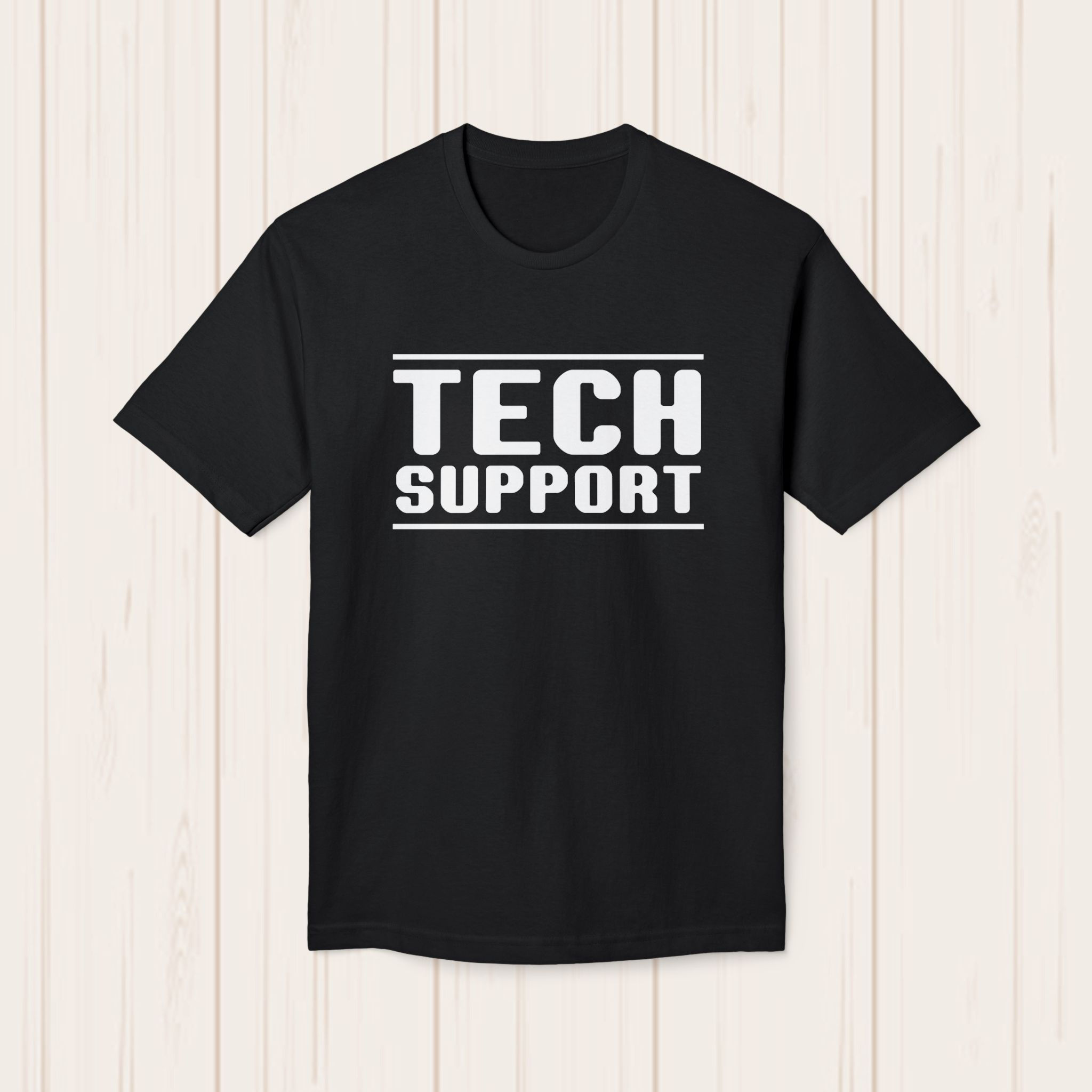 Tech Support USA Made Midweight Cotton T-shirt | Elon Support DOGE Supporter