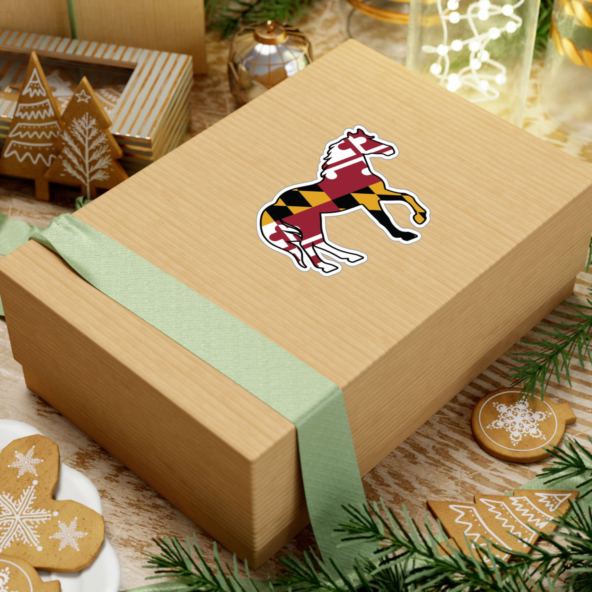 Maryland Flag Horse Sticker | Maryland Flag Gift