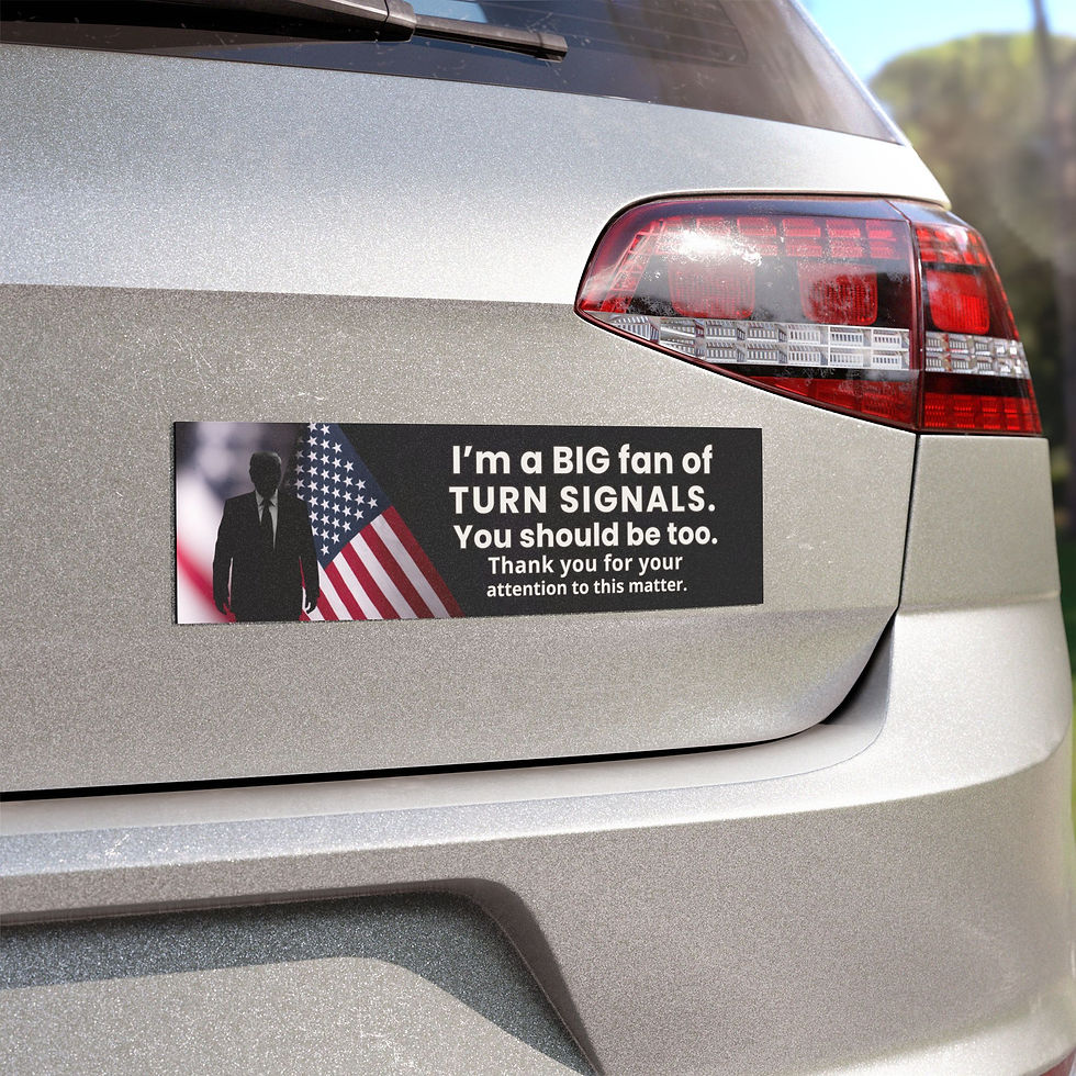 Thumbnail: Funny Turn Signal Car Magnet | High Quality Trump Car Magnet 