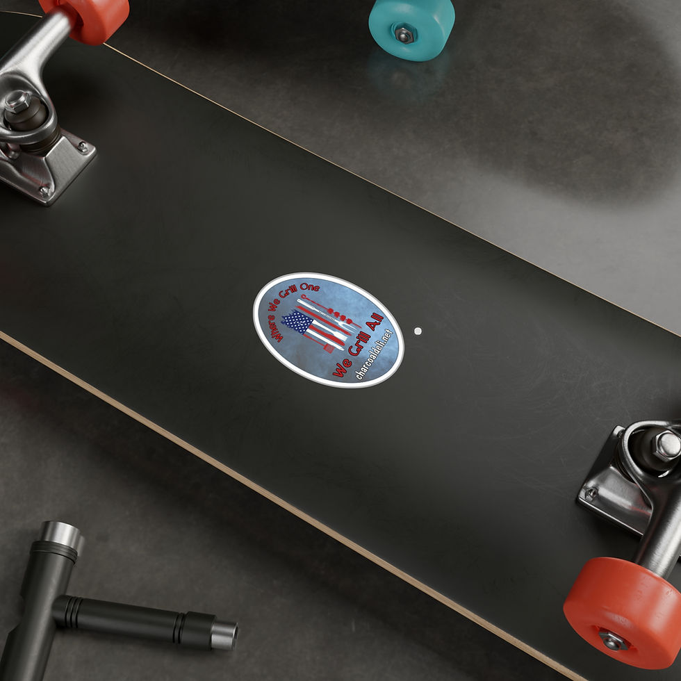Thumbnail: Where We Grill One Sticker |  Kiss-Cut Vinyl Decals | Charcoal Deli Fan Sticker