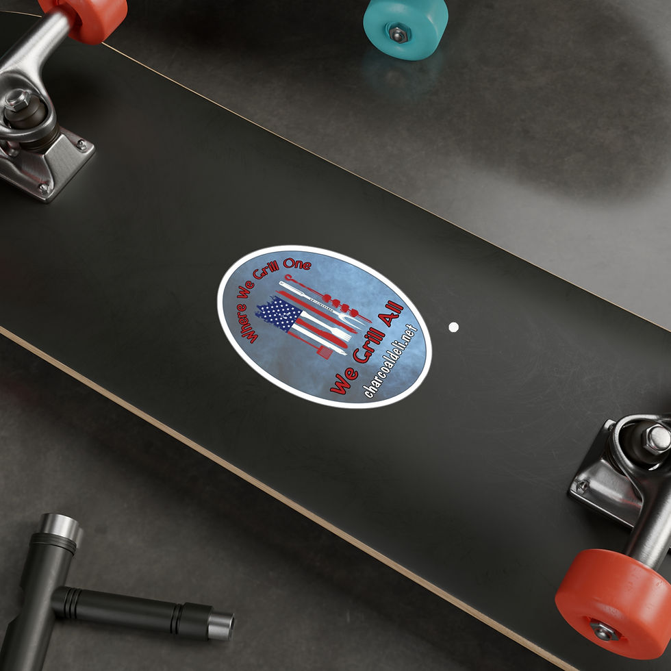 Thumbnail: Where We Grill One Sticker |  Kiss-Cut Vinyl Decals | Charcoal Deli Fan Sticker