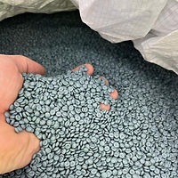 PP pellets of extruded recycled plastics
