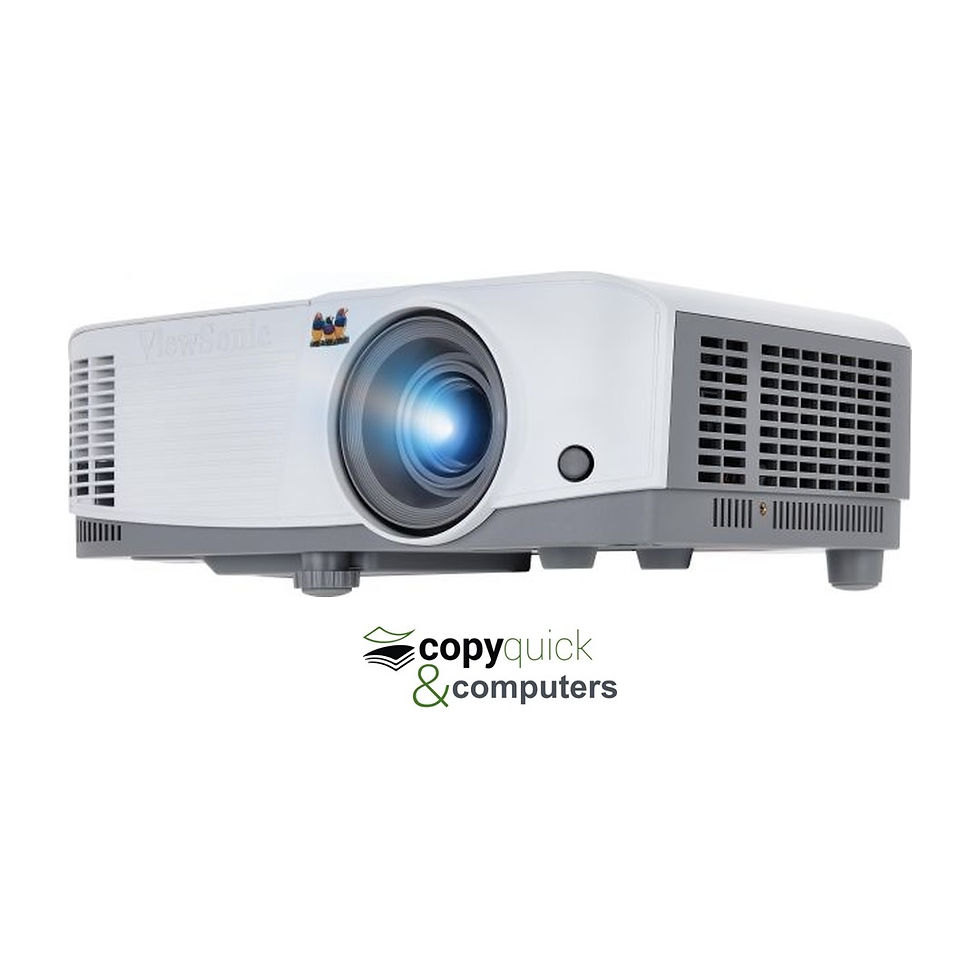 ViewSonic SP3 low-angle view showing lens, ventilation and adjustable foot – Copyquick & Computers Mauritius.