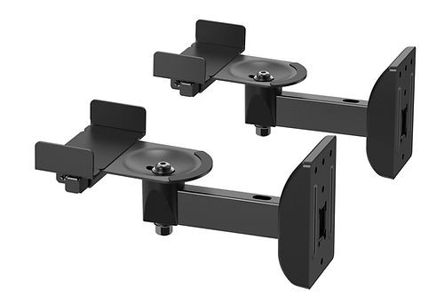 Supports Muraux Pour Enceintes Norstone - Fixation à Clip, Noir, Supporte Jusqu'à 15 Kg (la Paire)