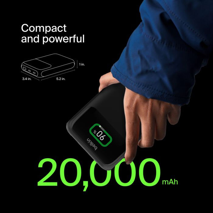 Miniature : Belkin BoostCharge Pro Laptop Power Bank 20K 65W