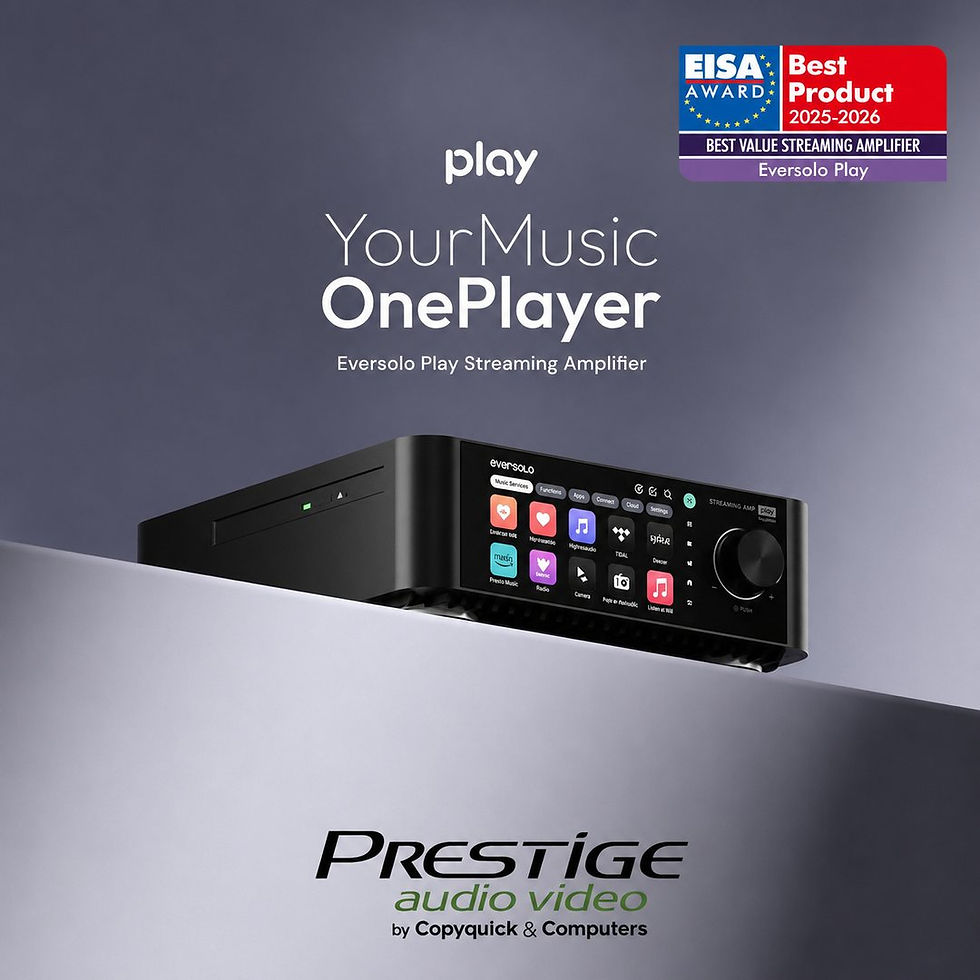 Miniature : Eversolo Play streaming amplifier, EISA Best Value Streaming Amplifier award winner for 2025–2026.