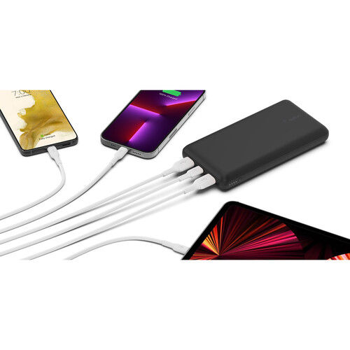Belkin BoostCharge Power Bank 20K with USB-A to USB-C Cable (black)