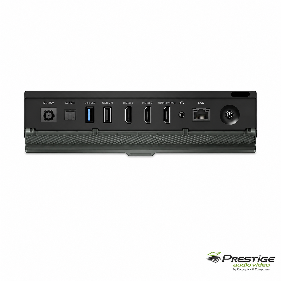 Miniature : Valerion VisionMaster Pro2 rear connections with HDMI, USB, LAN and S/PDIF ports – Prestige Audio Video by Copyquick, Mauriti