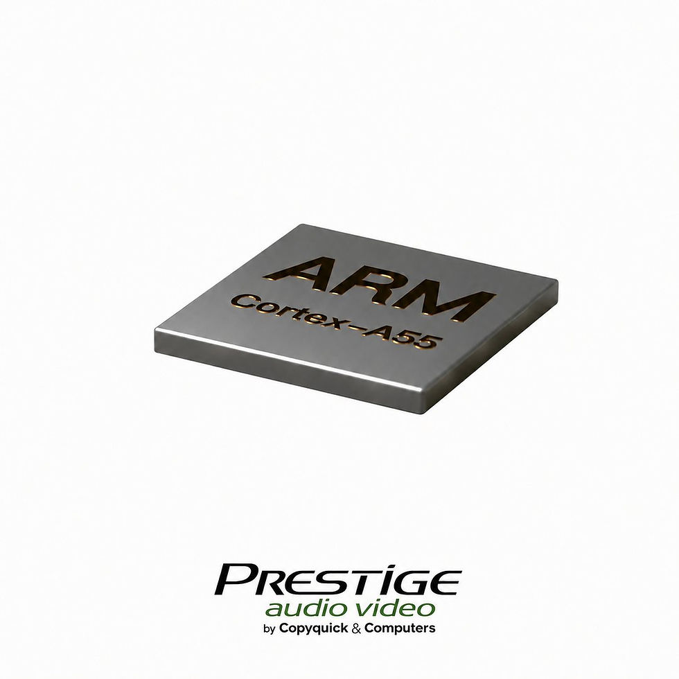 Thumbnail: ARM Cortex-A55 processor used in the Eversolo DMP-A6 music streamer, presented by Copyquick in Mauritius.