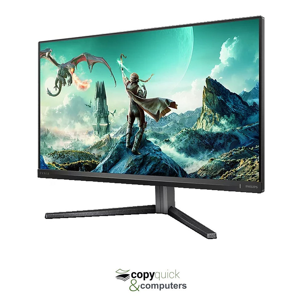 Philips Evnia 27M2N3800A gaming monitor, front three-quarter view with slim bezel and stand, Copyquick Mauritius.