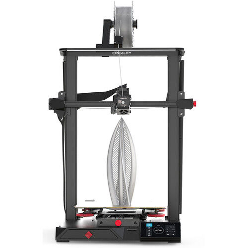 Thumbnail: Creality CR-10 Smart Pro front view with centered print, control panel on the right and top-mounted filament spool.