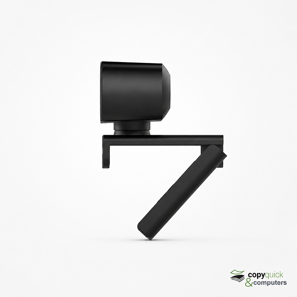 Thumbnail: Hikvision DS-U02P webcam side view with adjustable mounting stand