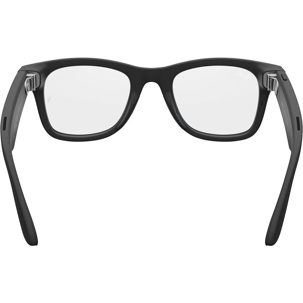 Miniature : Ray-Ban Meta Wayfarer Gen 2 Matte Black glasses front view with Clear/Blue lenses