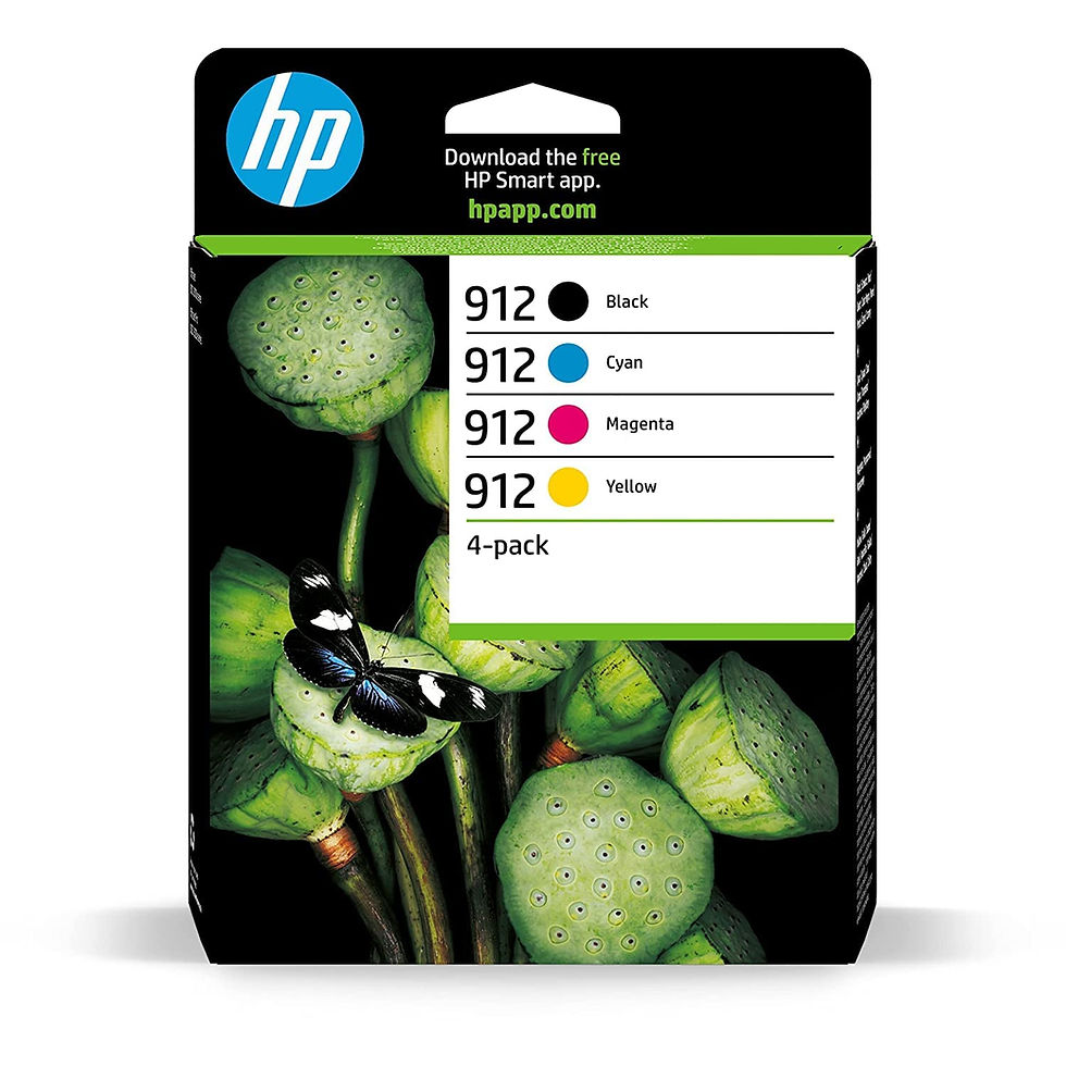 HP 912 4-PACK BLACK/CYAN/MAGENTA/YELLOW ORIGINAL INK CARTRIDGES