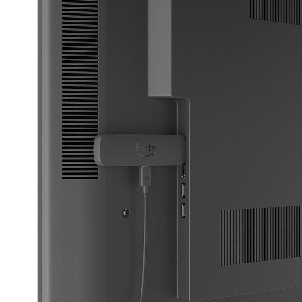 Thumbnail: Fire TV Stick 4K (2024) plugged into TV HDMI port, powered by USB