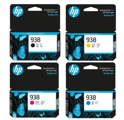 HP 938 Original Ink Cartridges - Black, Cyan, Magenta, Yellow