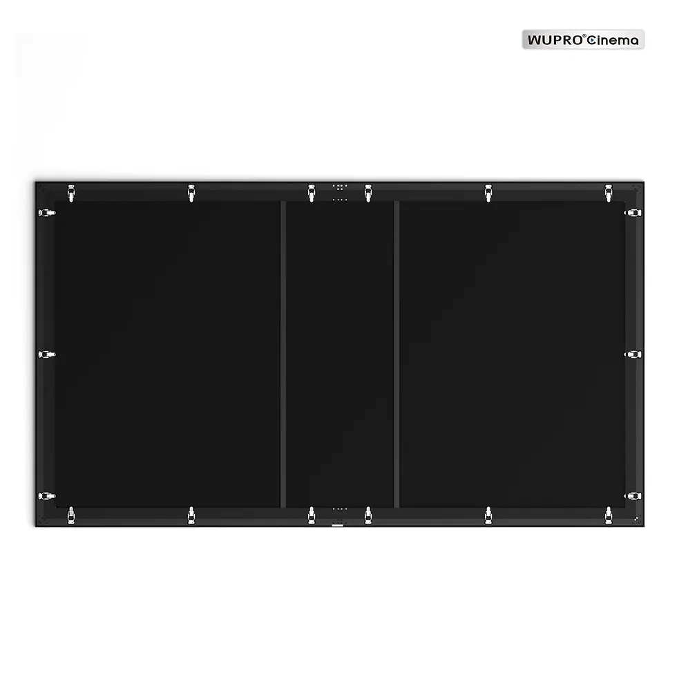 Miniature : Rear view of the WUPRO Peacock Evo fixed frame screen with buckle assembly system