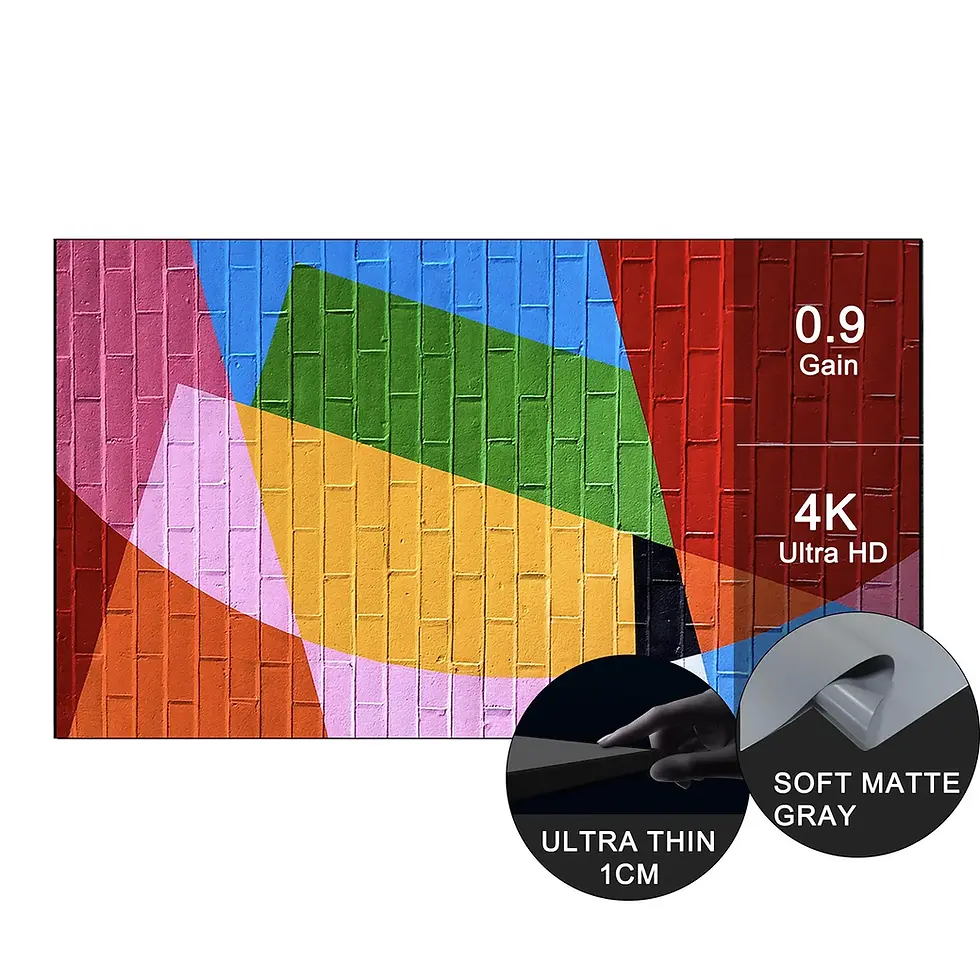 WP Cinema Soft Matte Grey Fixed Frame Screen For Long Throw & UST Projectors