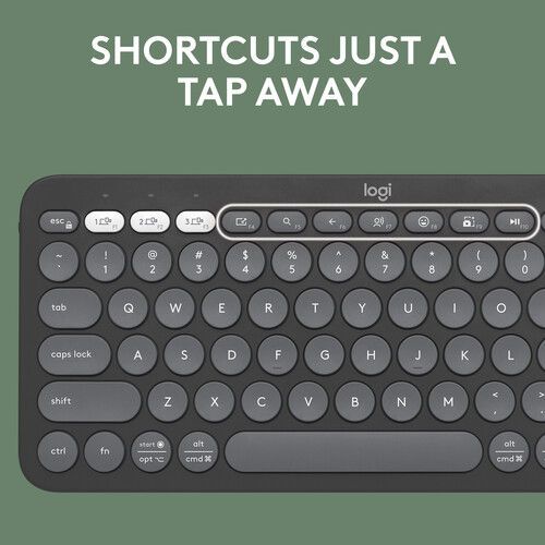 Thumbnail: Logitech Pebble Keys 2 K380S Wireless Keyboard (Tonal Graphite)