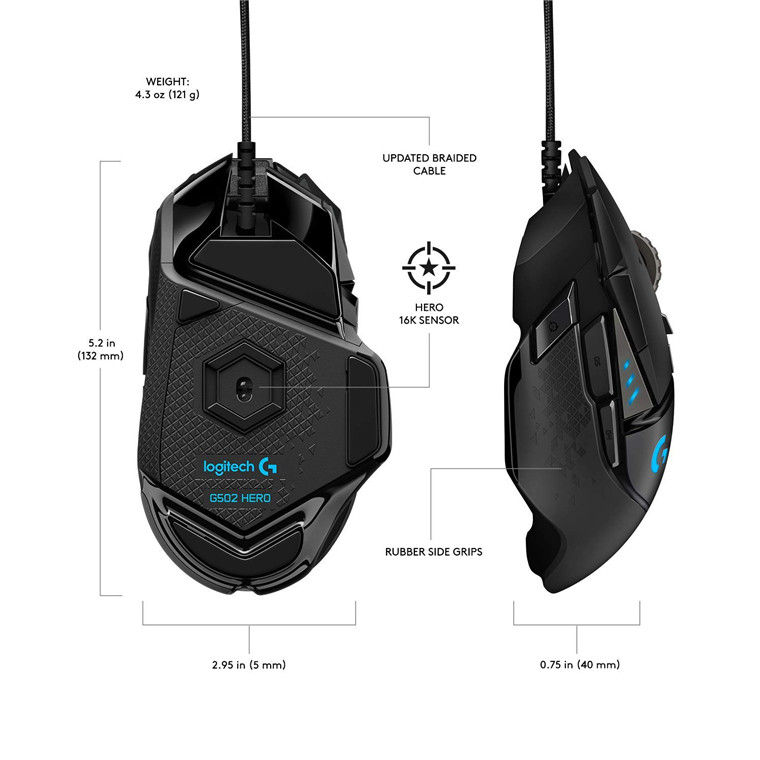 Miniature : Logitech G502 HERO High Performance Gaming Mouse
