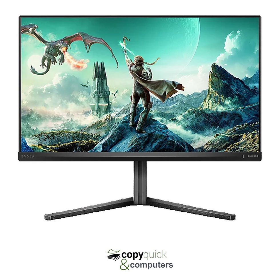 Philips Evnia 27M2N3800A 27-inch Dual Mode gaming monitor, front view with angular stand, available from Copyquick