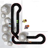 Alpine Race Track Graphic. Daventry Miniature Race Cars