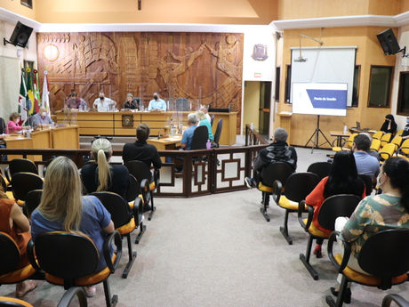 Prefeito Tomazini acompanha sessão da Câmara