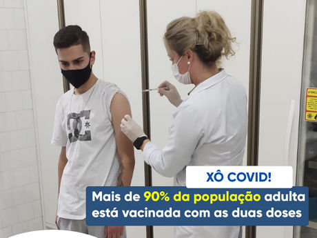 90% da população já recebeu a 2ª dose