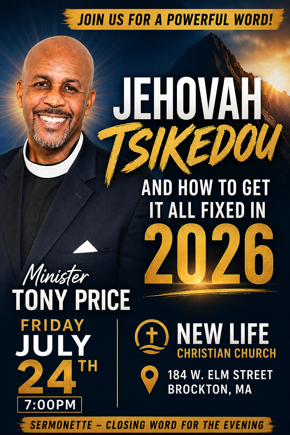 JEHOVAH TSIKEDOU - "And How To Get It All Fixed In 2026"