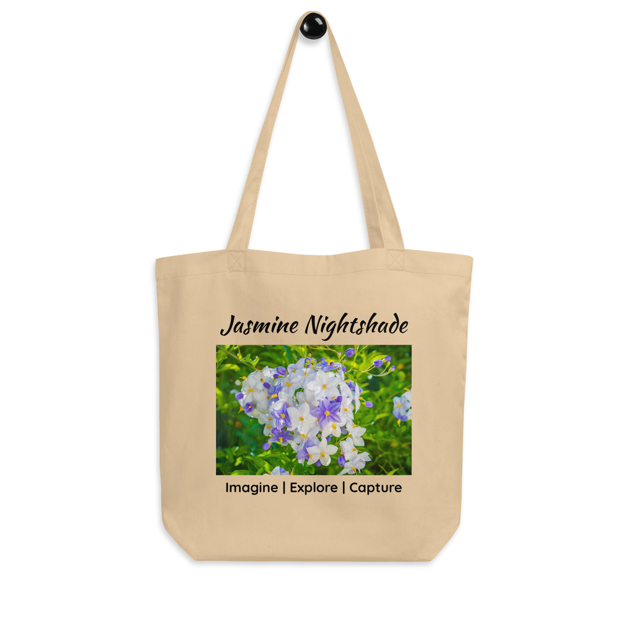 Jasmine Nightshade Eco Tote Bag (sand)