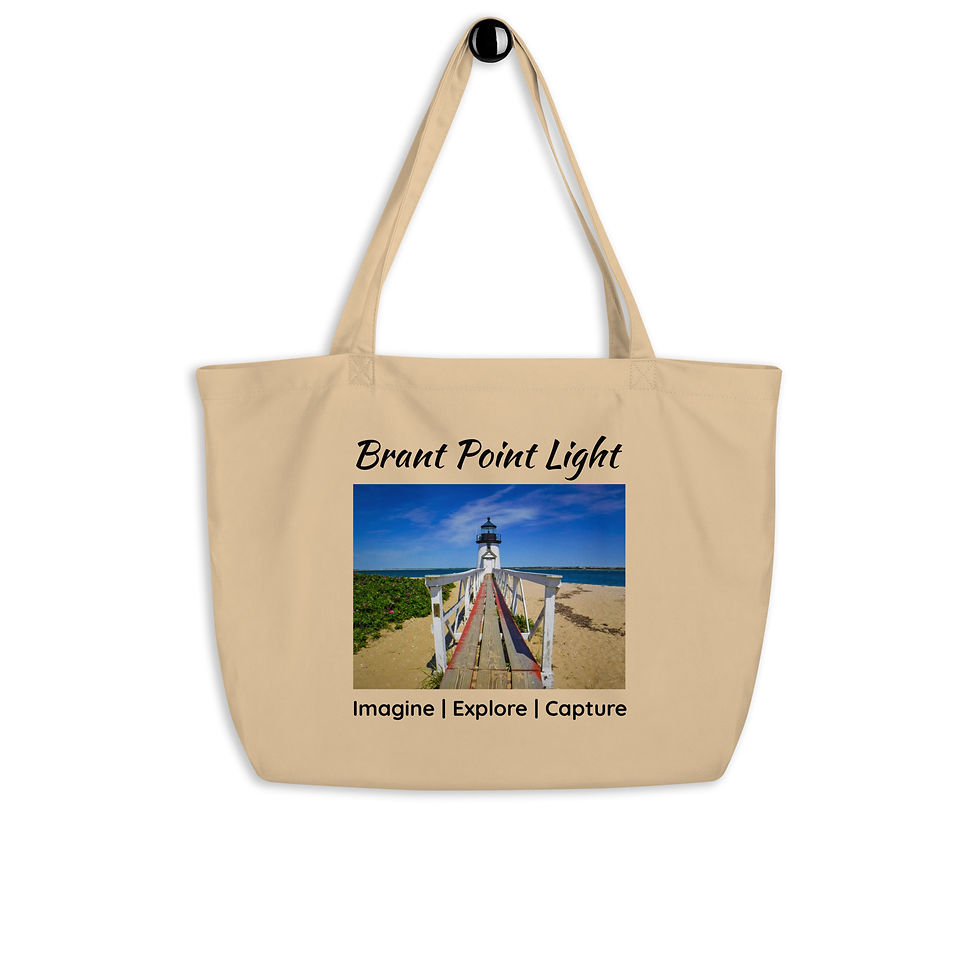 Lighthouse Large Eco Tote Bag (sand)
