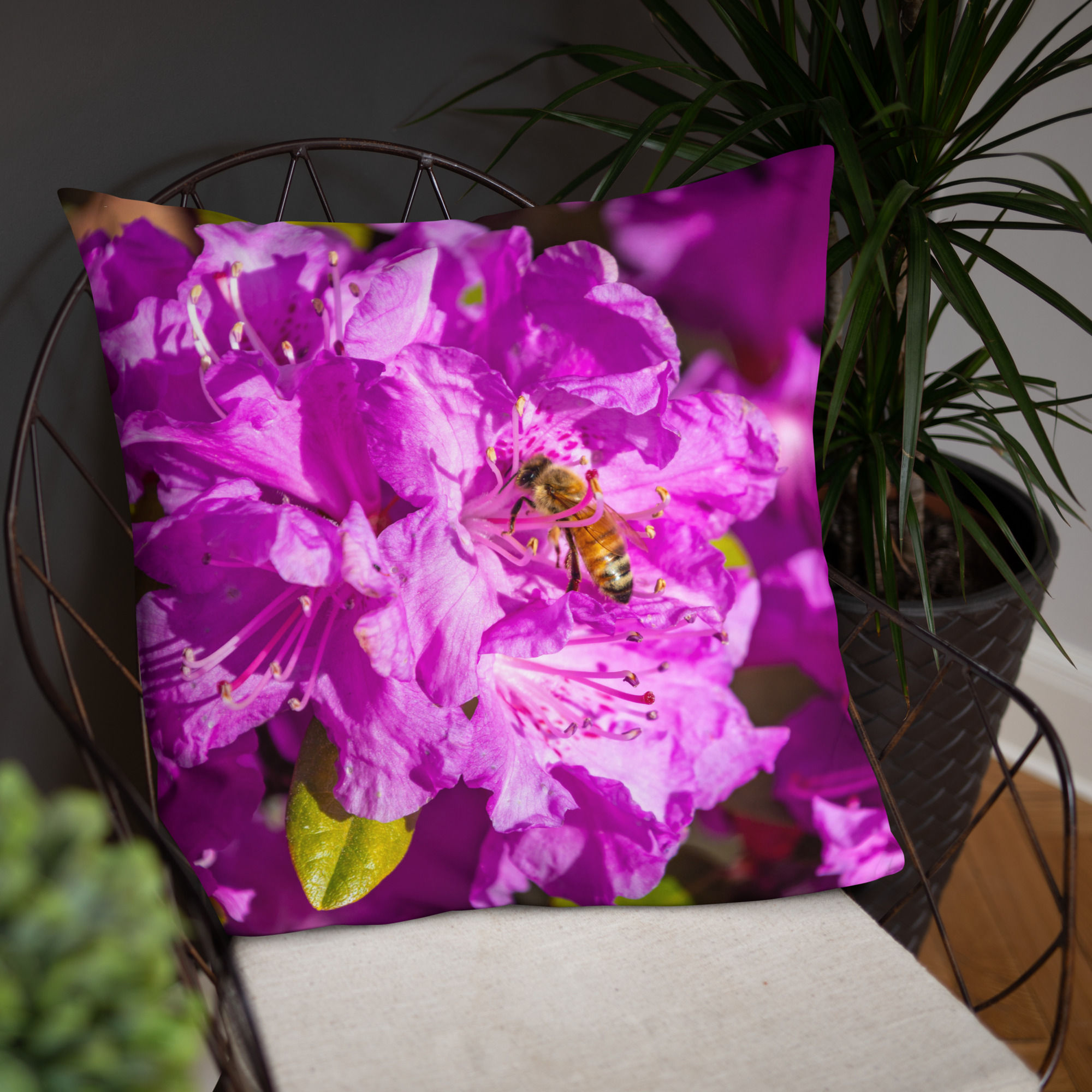 Rhododendron Pillow III (2 Images, Front & Back)